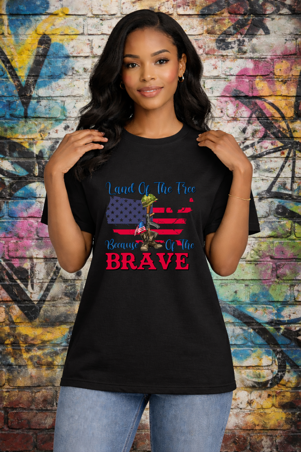 Because of the Brave Crewneck Tee