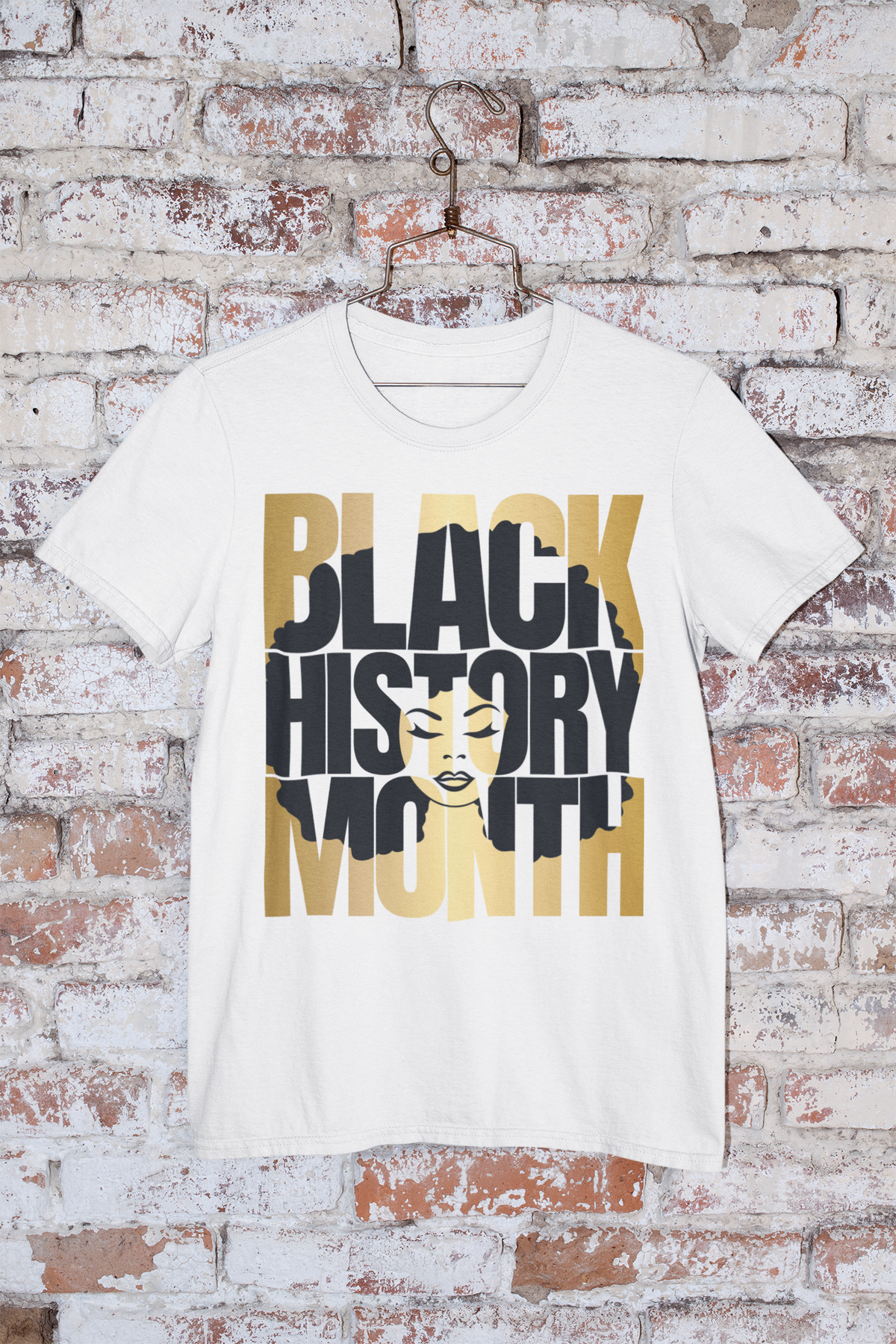 Black History Afro Girl Crewneck Tee