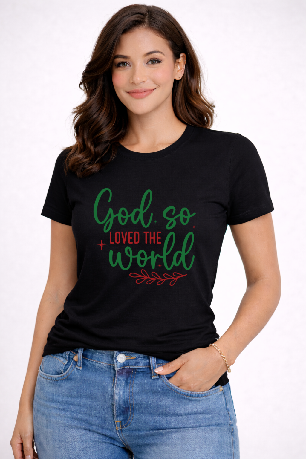 God So Loved Crewneck Tee