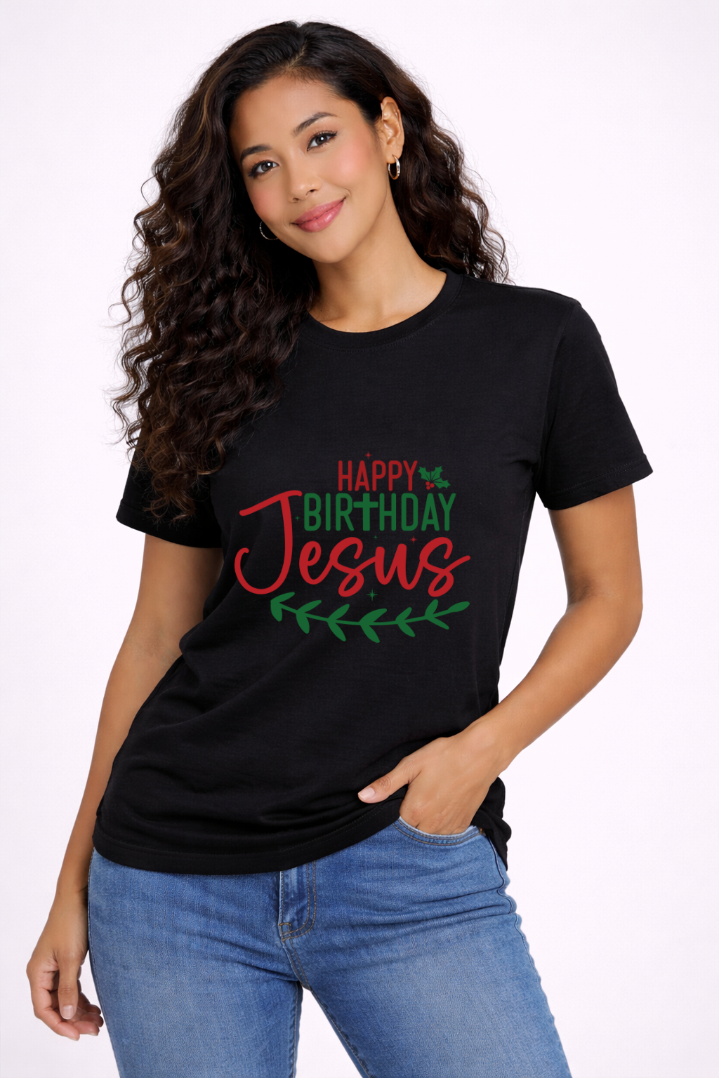 Happy Birthday Jesus Crewneck Tee