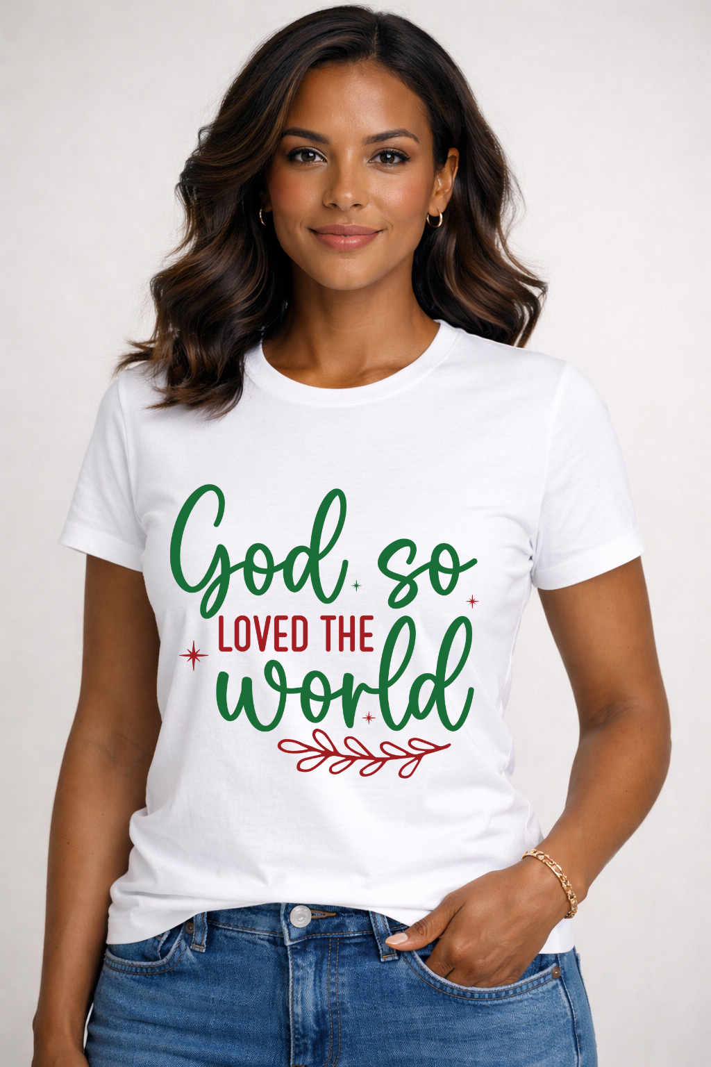 God So Loved Crewneck Tee