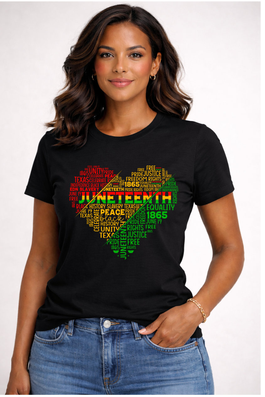 Juneteenth Heart Crewneck Tee